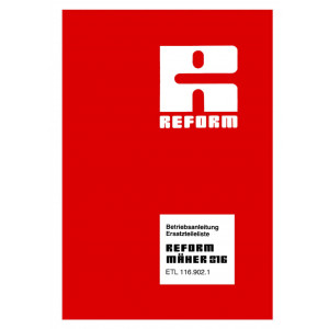 Reform RM 316 Betriebsanleitung und Ersatzteilliste