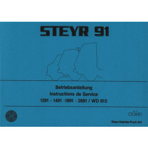 Steyr Serie 91, Modelle 1291, 1491, 1891 mit Motor WD 815, Betriebsanleitung