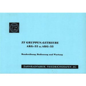 ZF Gruppen-Getriebe AKG-33 und AKG-35, Betriebsanleitung