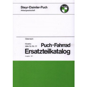 Puch Fahrrad, Modelle 1974 - 1977 Ersatzteilkatalog