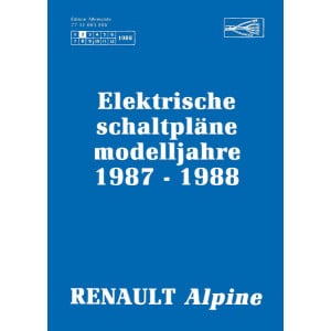 Renault Alpine Elektrische Schaltpläne 1987-1988