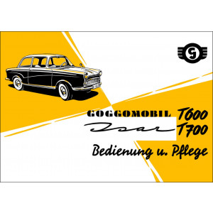 Glas Goggomobil T 600 und T 700, Bedienung und Pflege