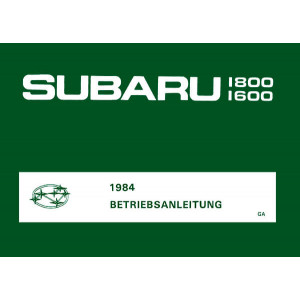 Subaru 1600 und 1800 Betriebsanleitung