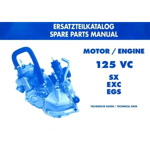 KTM Motorfahrzeugbau 125 VC, SX, ECX, EGS, Ersatzteilkatalog, technische Daten