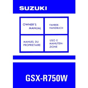 Suzuki GSX-R 750 W Fahrer-Handbuch