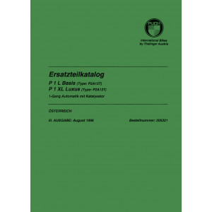 Puch Maxi P1L Basis, P1XL Luxus, 1-Gang-Automatik mit Katalysator, Ersatzteilkatalog