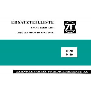 ZF Nebenantrieb N70 und N80, Ersatzteilliste