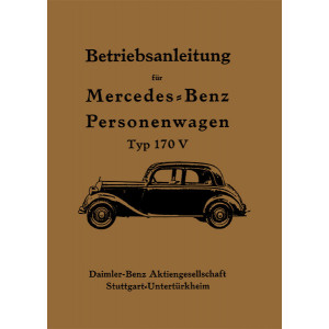 Mercedes Benz PersonenwagenTyp 170V Betriebsanleitung