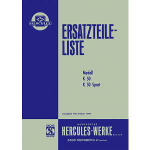 Hercules K50 und K50 Sport, Ersatzteileliste (Fahrgestell)