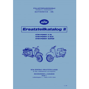KTM Motorfahrzeugbau Ponny II DL/ DLG Super, Fahrgestell, Ersatzteilkatalog