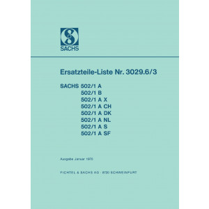 Sachs Motor 502/1 A, B,AX, ACH, A DK, A NL,A S, A SF Ersatzteilkatalog
