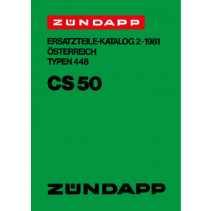 Zündapp Moped CS50, Typen 448, Ausführung für Österreich, Ersatzteilkatalog