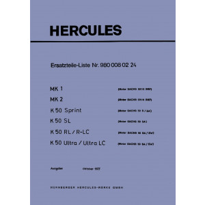 Hercules MK1 MK2 K50 mit Sachs Motoren Ersatzteilliste
