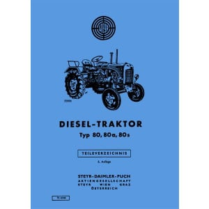 Steyr 80 80a 80s Traktor Ersatzteilkatalog