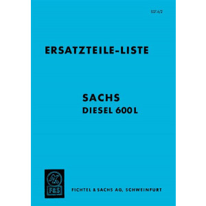 Sachs 600L Diesel Stationärmotor, Ersatzteilkatalog