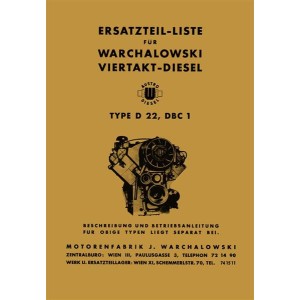 Warchalowski D22, DBC1 Betriebsanleitung und Ersatzteilkatalog