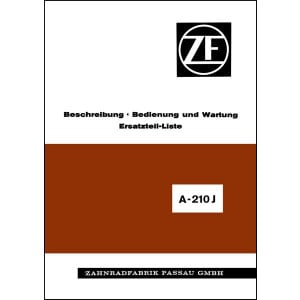 ZF A-210 J Regelkraftheber Betriebsanleitung und Ersatzteilkatalog