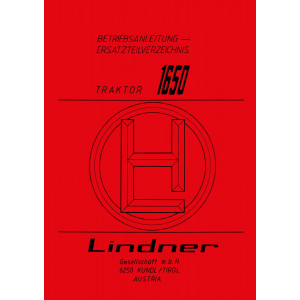 Lindner 1650 Betriebsanleitung und Ersatzteilkatalog