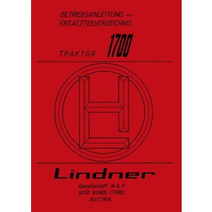 Lindner 1700 Betriebsanleitung und Ersatzteilkatalog