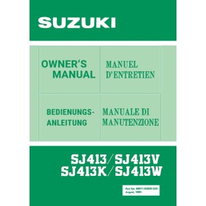 Suzuki SJ413, SJ413V, SJ413K, SJ413W Betriebsanleitung