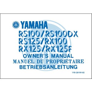 Yamaha RS100 RS100DX RS125 RX100 RX125 RX125F Betriebsanleitung