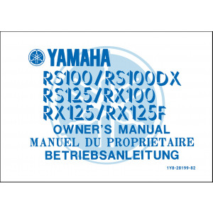 Yamaha RS100 RS100DX RS125 RX100 RX125 RX125F Betriebsanleitung