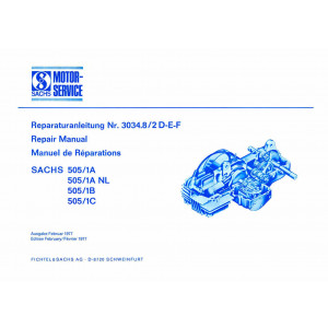 Sachs Motor 505/1A, 505/1A NL, 505/1B, 505/1C, Reparaturanleitung