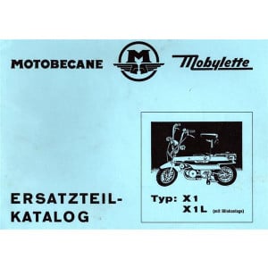 Motobecane Mobylette Typ X1 und X1L Ersatzteilkatalog