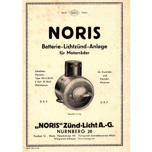 Noris Batterie-Lichtzünd-Anlage für Motorräder Betriebsanleitung