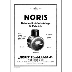 Noris Batterie-Lichtzünd-Anlage für Motorräder Betriebsanleitung