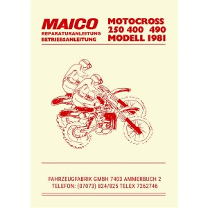 Maico Motocross 250 400 490 Betriebs- und Reparaturanleitung