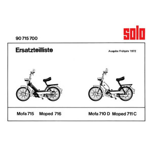Solo Mofa/Moped 715, 716, 710D, 711C Ersatzteilkatalog