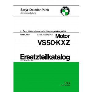 Puch VS50 KXZ (nur Motor) für Finnland Ersatzteilkatalog