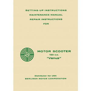 Steyr Scooter Venus 150 cc, operating-manual, maintenance and spare-parts-list