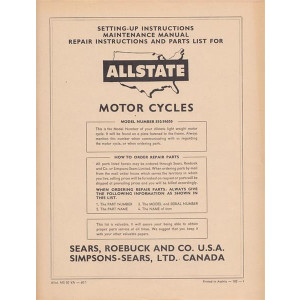 Puch Allstate Moped (USA) MS 50 VA, model number 810.94050 maintenance, repair instructions and spare-parts-list