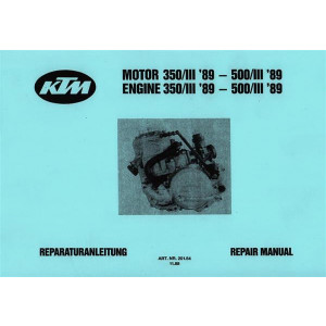 KTM Motorfahrzeugbau Motor 350/III und 500/III wassergekühlt, Mod. '89, Reparaturanleitung