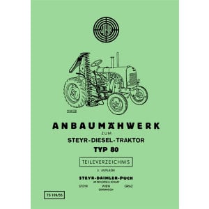 Steyr 80 Traktor Anbaumähwerk Ersatzteilkatalog