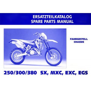 KTM Motorfahrzeugbau 250, 300, 380 SX, MXC, EXC, EGS, Fahrgestell Ersatzteilkatalog