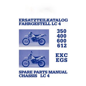 KTM 350, 400, 600, 612 EXC, EGS, Fahrgestell LC4 `93 Ersatzteilkatalog