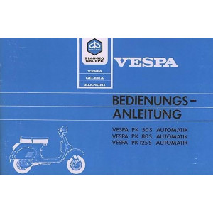Vespa PK 50 S, 80 S, 125 S Automatik Betriebsanleitung
