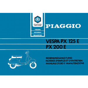 Vespa PX 125 E/ PX 200 E, Betriebsanleitung