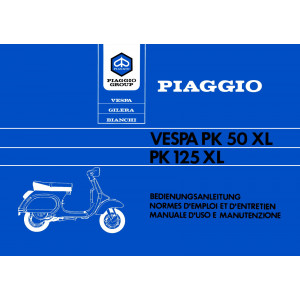 Piaggio Vespa PK 50 XL, PK 125 XL, Bedienungsanleitung