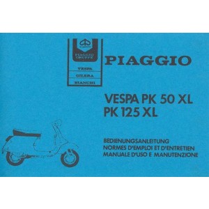 Piaggio Vespa PK 50 XL, PK 125 XL, Bedienungsanleitung