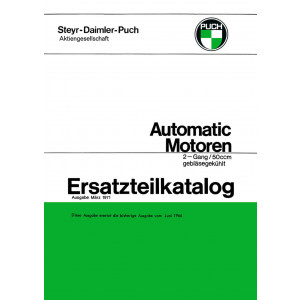 Puch Automatik Motoren, 2-Gang, gebläsegekühlt, Ersatzteilkatalog