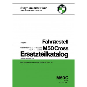 Puch M50 Cross Fahrgestell Ersatzteilkatalog