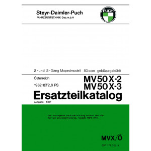 Puch MV50 X-2 und MV50 X-3 Ersatzteilkatalog