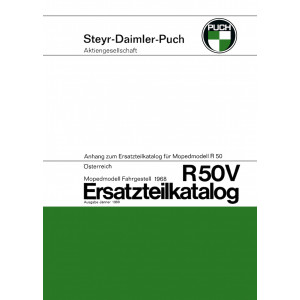 Puch R 50 V, Fahrgestell, Anhang zum Ersatzteilkatalog R 50, Ersatzteilkatalog