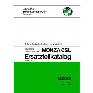 Puch Monza 6 SL (Deutschland) Ersatzteilkatalog