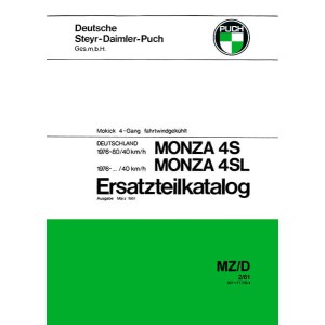 Puch Monza 4 S, 4 SL (Deutschland) Ersatzteilkatalog