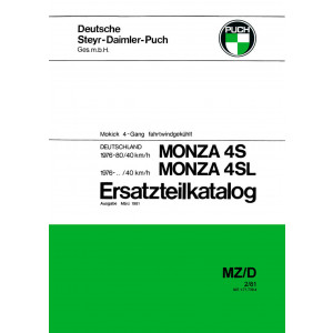 Puch Monza 4 S, 4 SL (Deutschland) Ersatzteilkatalog